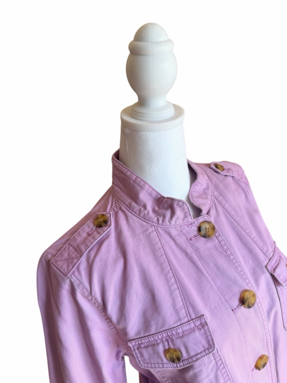 Talbots Lilac Utility Jacket with Button Front - Picture 3 of 14